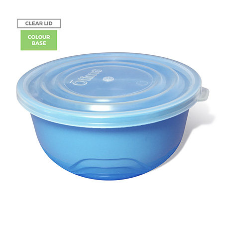 Clear Lid, Colour Base - Blue