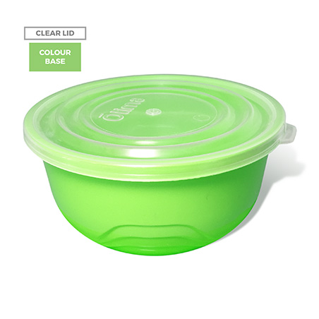 Clear Lid, Colour Base - Green