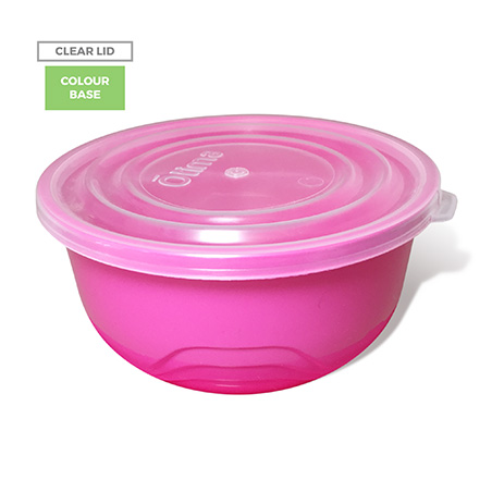 Clear Lid, Colour Base - Pink