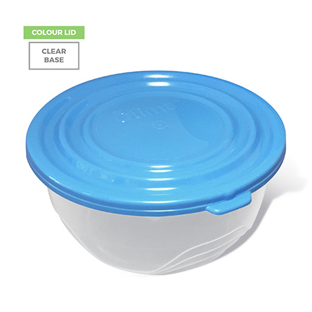 Colour Lid, Clear Base - Blue