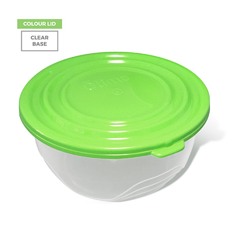Colour Lid, Clear Base - Green