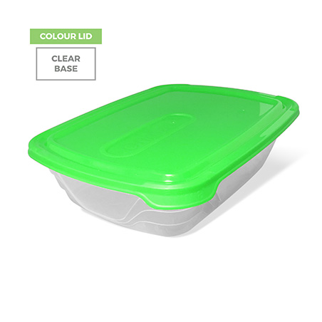 Colour Lid, Clear Base - Green