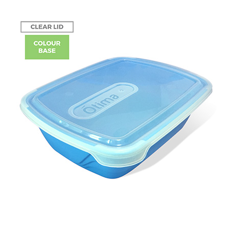 Clear Lid, Colour Base - Blue