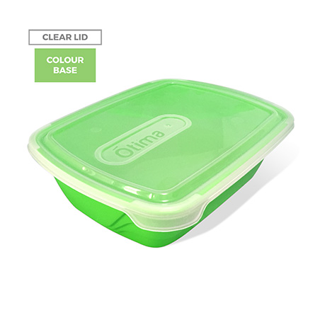 Clear Lid, Colour Base - Green