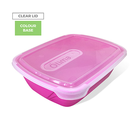 Clear Lid, Colour Base - Pink