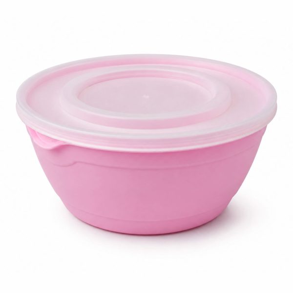 Small Pink Round Container and Lid